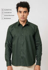 Deep Forest Green Slim Fit Formal Shirt – Sophistication with a Bold Twist