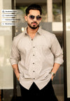 Classic Grey Slim Fit Formal Shirt – Elegance Meets Professionalism