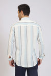 SKY STRIPED COTTON LINEN SHIRT