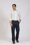 SKY STRIPED COTTON LINEN SHIRT