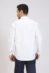 Classic White Mandarin Collar Shirt