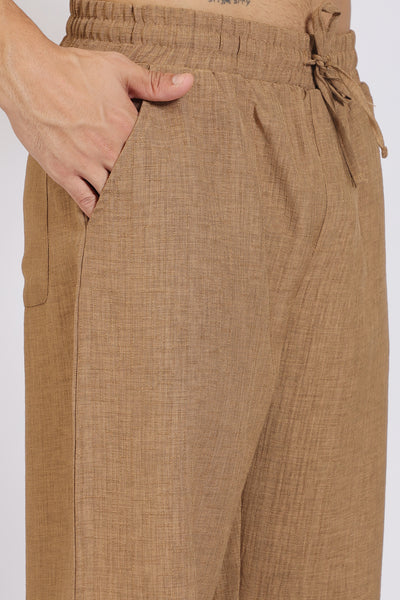 Brown Straight-Fit Pyjama