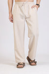 Cream Straight-Fit Pyjama