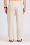 Cream Straight-Fit Pyjama