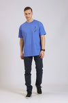 ABSTRACT ARROW PRINT BLUE T-SHIRT