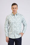 SKY GEOMETRIC PRINTED SHIRT