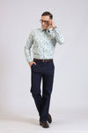 SKY GEOMETRIC PRINTED SHIRT