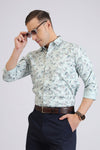 SKY GEOMETRIC PRINTED SHIRT