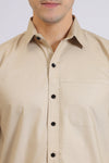 Beige Classic Formal Shirt