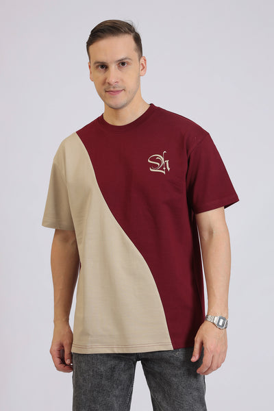 CUT&SEW MAROON T-SHIRT