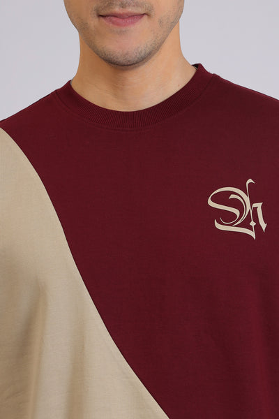 CUT&SEW MAROON T-SHIRT