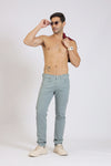 Light Green Slim-Fit Denim Jeans