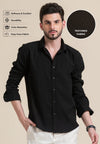 Black Casual Slim Fit Shirt