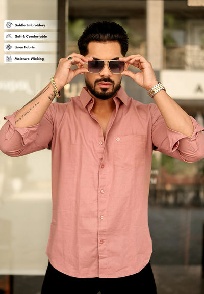 Men's Dusty Rose Casual Shirt