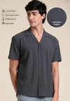 CUBAN COLLAR HALF SLEEVE SHIRT