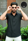 Classic Black Short Sleeve Casual Shirt
