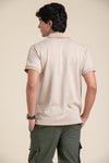 Desert Beige Polo & Olive Cargo Pants – Utility Meets Style