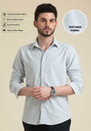 Grey Textured Cotton Shirt – Subtle Shade, Refined Style