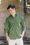 Men's Green Cotton Poplin Shirt