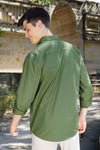 Men's Green Cotton Poplin Shirt