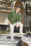 Men's Green Cotton Poplin Shirt