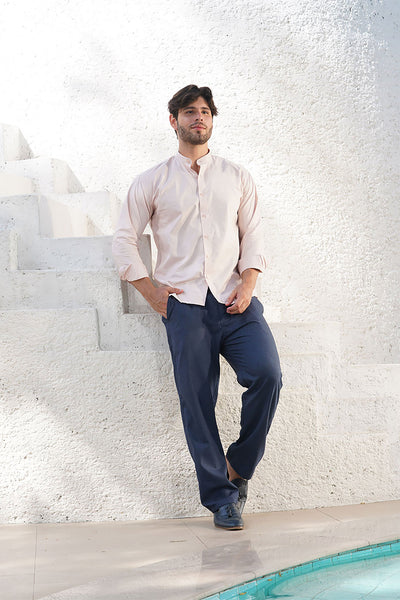 NAVY BLUE 4 WAY LYCRA TROUSER