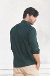 Deep Forest Green Slim Fit Formal Shirt – Sophistication with a Bold Twist