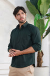 Deep Forest Green Slim Fit Formal Shirt – Sophistication with a Bold Twist