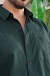 Deep Forest Green Slim Fit Formal Shirt – Sophistication with a Bold Twist
