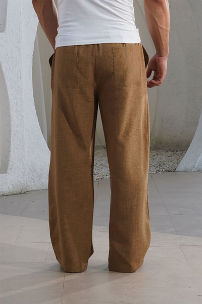 Brown Straight-Fit Pyjama