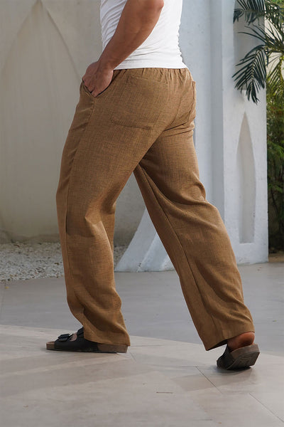 Brown Straight-Fit Pyjama