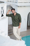 Oxford Olive Green Shirt