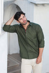 Oxford Olive Green Shirt