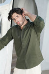 Oxford Olive Green Shirt