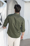 Oxford Olive Green Shirt