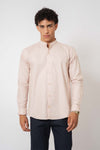 Blush Pink Mandarin Collar Shirt