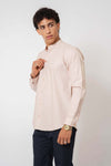Blush Pink Mandarin Collar Shirt
