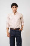 Blush Pink Mandarin Collar Shirt
