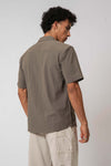 Olive Cuban Collar Shirt with D20 Embroidered Patch