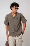 Olive Cuban Collar Shirt with D20 Embroidered Patch