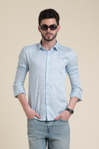 Skyline Breeze Light Blue Shirt for Effortless Day-to-Night Style