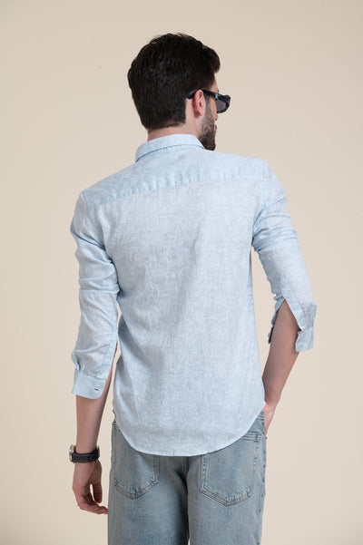 Skyline Breeze Light Blue Shirt for Effortless Day-to-Night Style