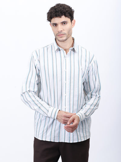 "Everyday Striped Cotton Shirt – Smart Casual Style "