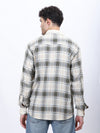 Retro Grove: Contrast Collar Check Shirt