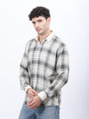 Retro Grove: Contrast Collar Check Shirt