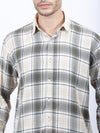 Retro Grove: Contrast Collar Check Shirt