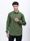 Men's Green Cotton Poplin Shirt