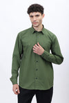 Men's Green Cotton Poplin Shirt