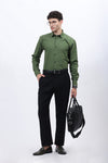 Men's Green Cotton Poplin Shirt