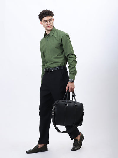 Men's Green Cotton Poplin Shirt
